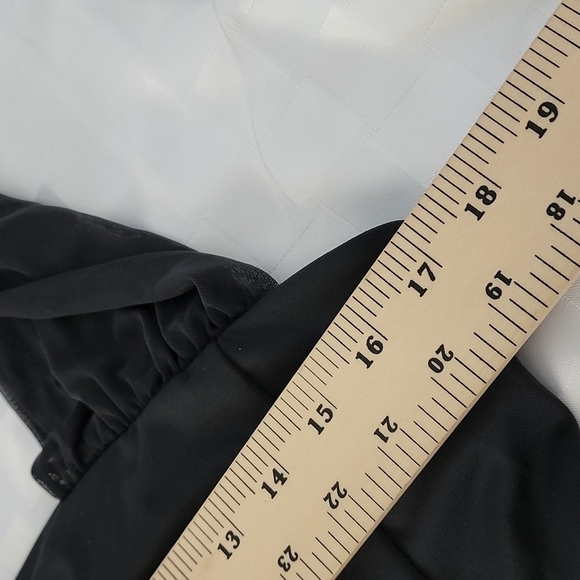 NFL Couture Black Halter Sheer Square Neck Women's  Top  Size L NWT - Picture 7 of 7